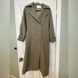 Oak + Fort Olive Green Trench - brand new condition!